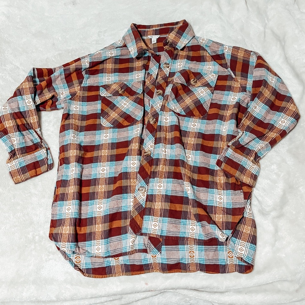 Cato Womens Flannel Jacket